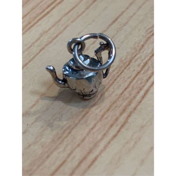 Vintage Mini Tea Pot Sterling Silver Jewelry Charm - Picture 4 of 6